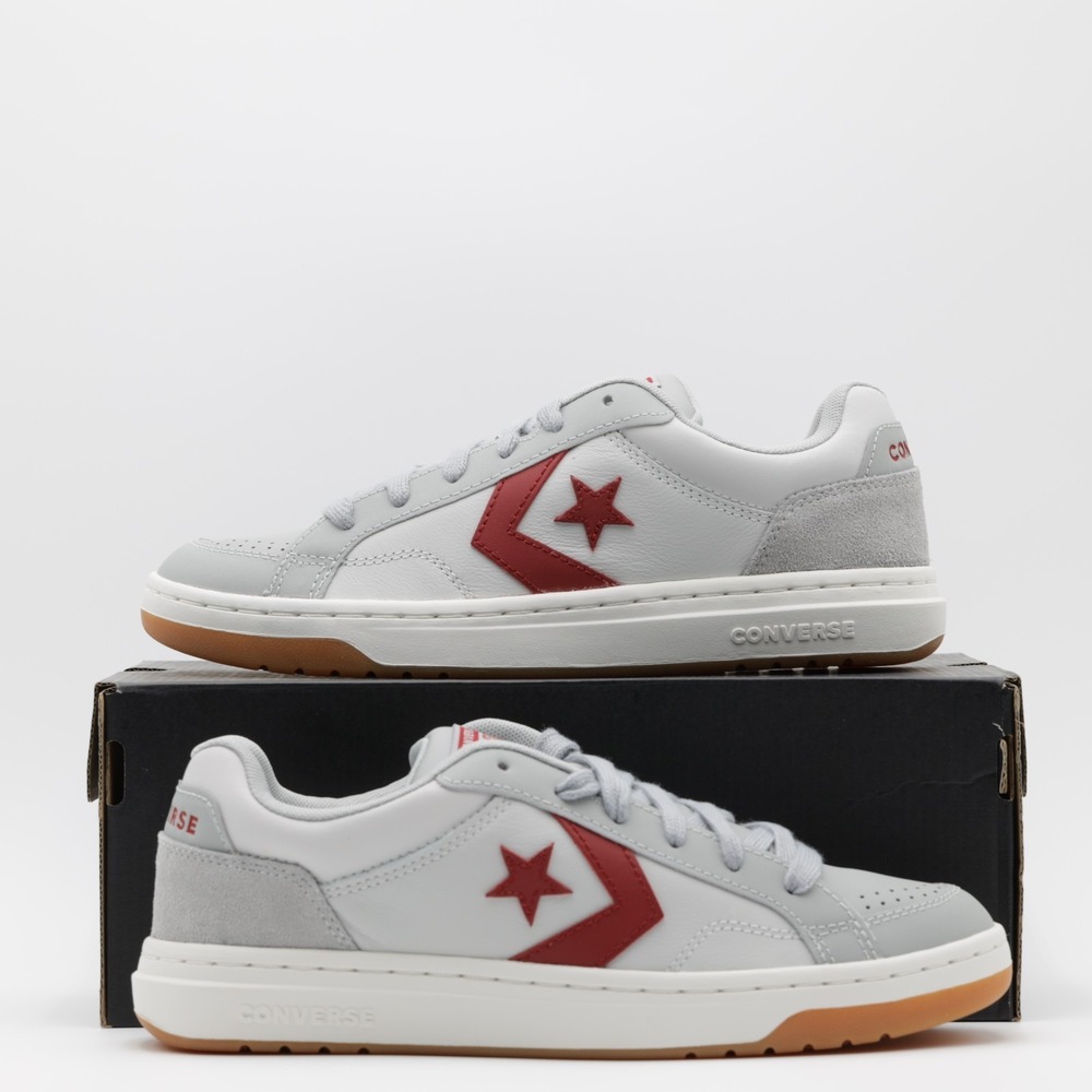 Converse Unisex Pro Blaze Classic Leather Suede Low‎ Shoes Gray/Burgundy Size 9 - Picture 10 of 11